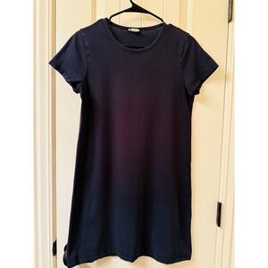 J. Crew Black Cotton T-Shirt Dress Short Sleeve Shift Mini Small S Casual